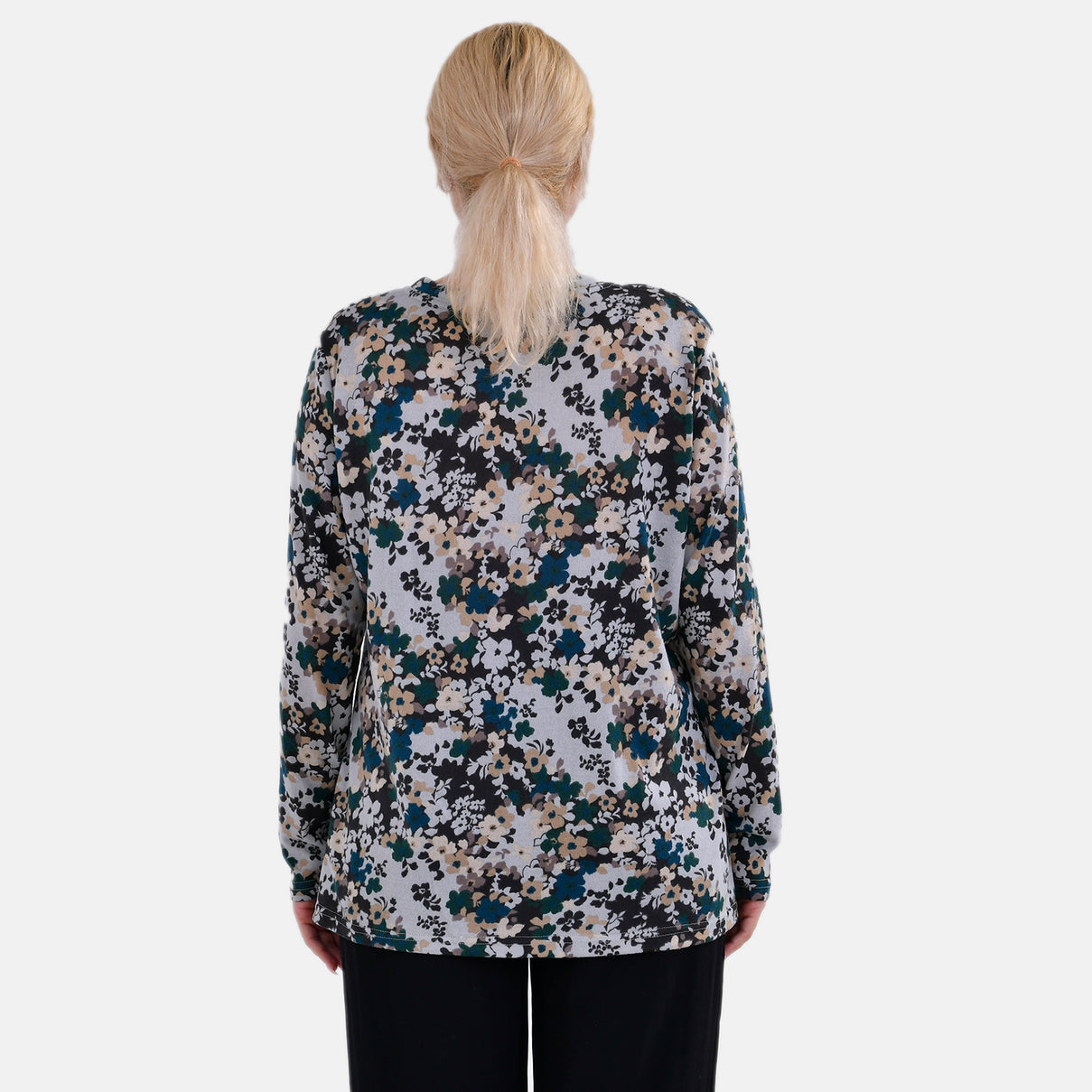 La Marey Floral Pattern Jersey Top 7816663 2