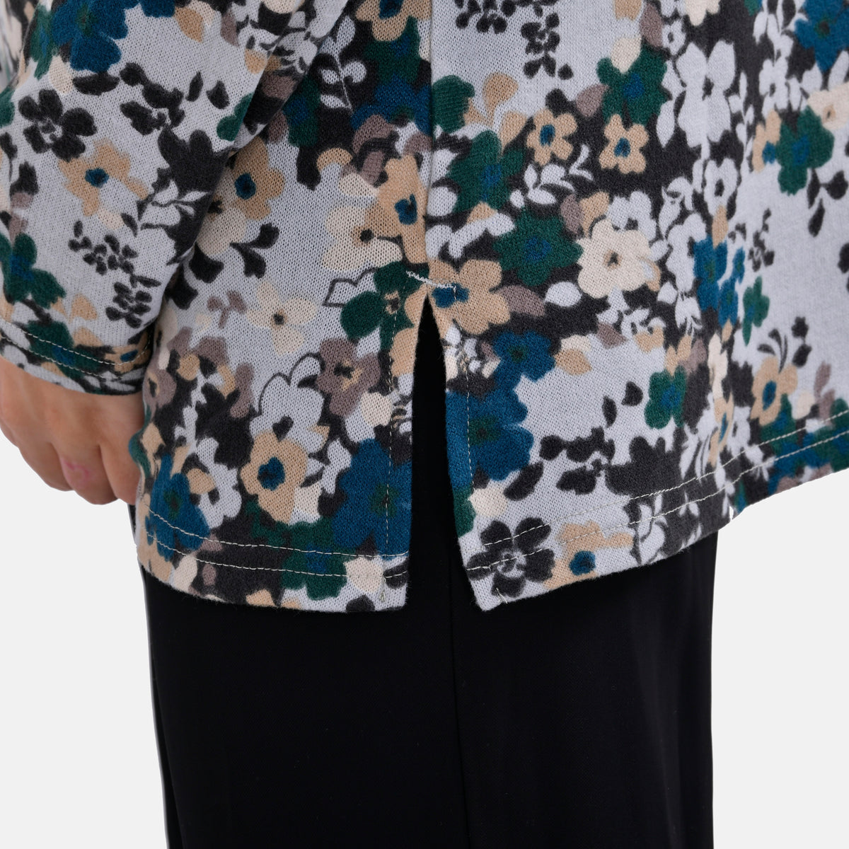 La Marey Floral Pattern Jersey Top 7816663 7