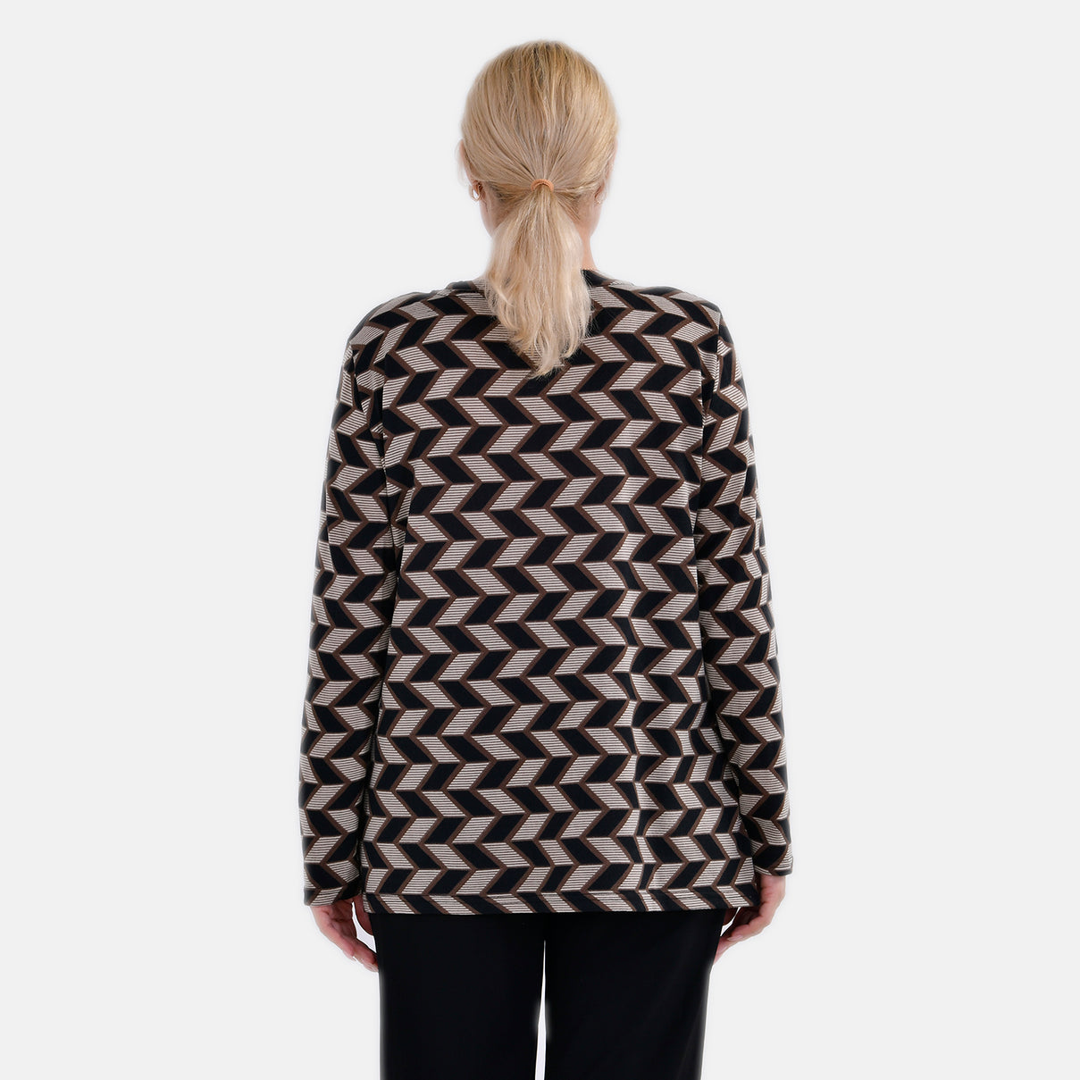 La Marey Full Sleeve Jersey Tops with Printed Stripes 7816670 2