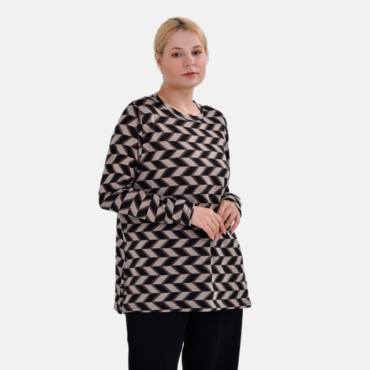 La Marey Full Sleeve Jersey Tops with Printed Stripes 7816670 3