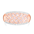 JCK Vegas Closeout - Rare Find- 9K Rose Gold Pink & White Diamond Ring 0.50 Ct_7817475