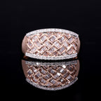 JCK Vegas Closeout - Rare Find- 9K Rose Gold Pink & White Diamond Ring 0.50 Ct_7817475_1