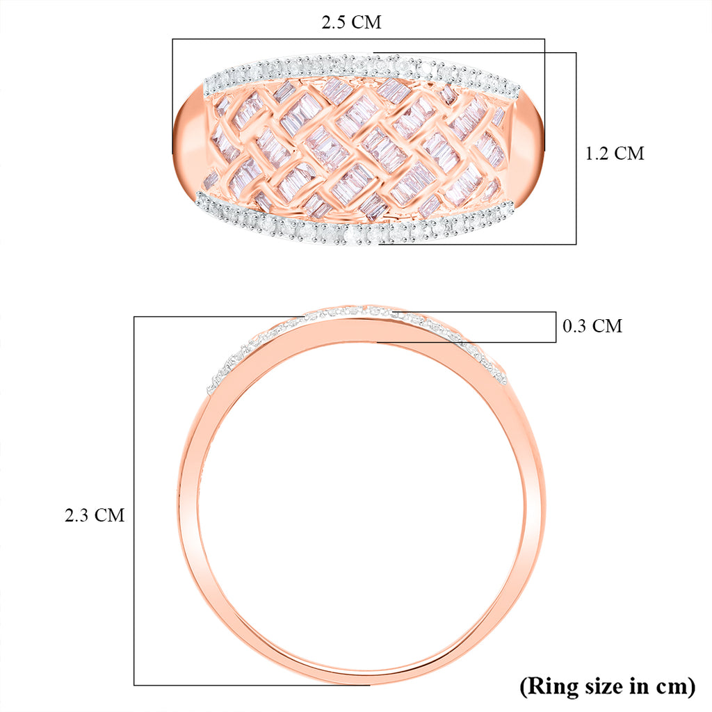 JCK Vegas Closeout - Rare Find- 9K Rose Gold Pink & White Diamond Ring 0.50 Ct_7817475_5