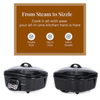 Homesmart 5L Multi Cooker with Steam Rack and Basket - Boil/Slow Cook,Steam, Roast, Grill_7818487