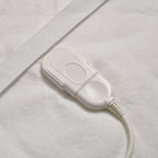 Luxury Sherpa Electric Heated Blanket Topper - Dual Controller, Quad Zone, 6 Temp Settings (200x160 cm) - White_7819280_9