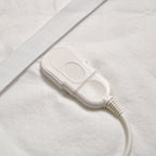 Luxury Sherpa Electric Heated Blanket Topper - Dual Controller, Quad Zone, 6 Temp Settings (190x140 cm)  - White_7819282_7