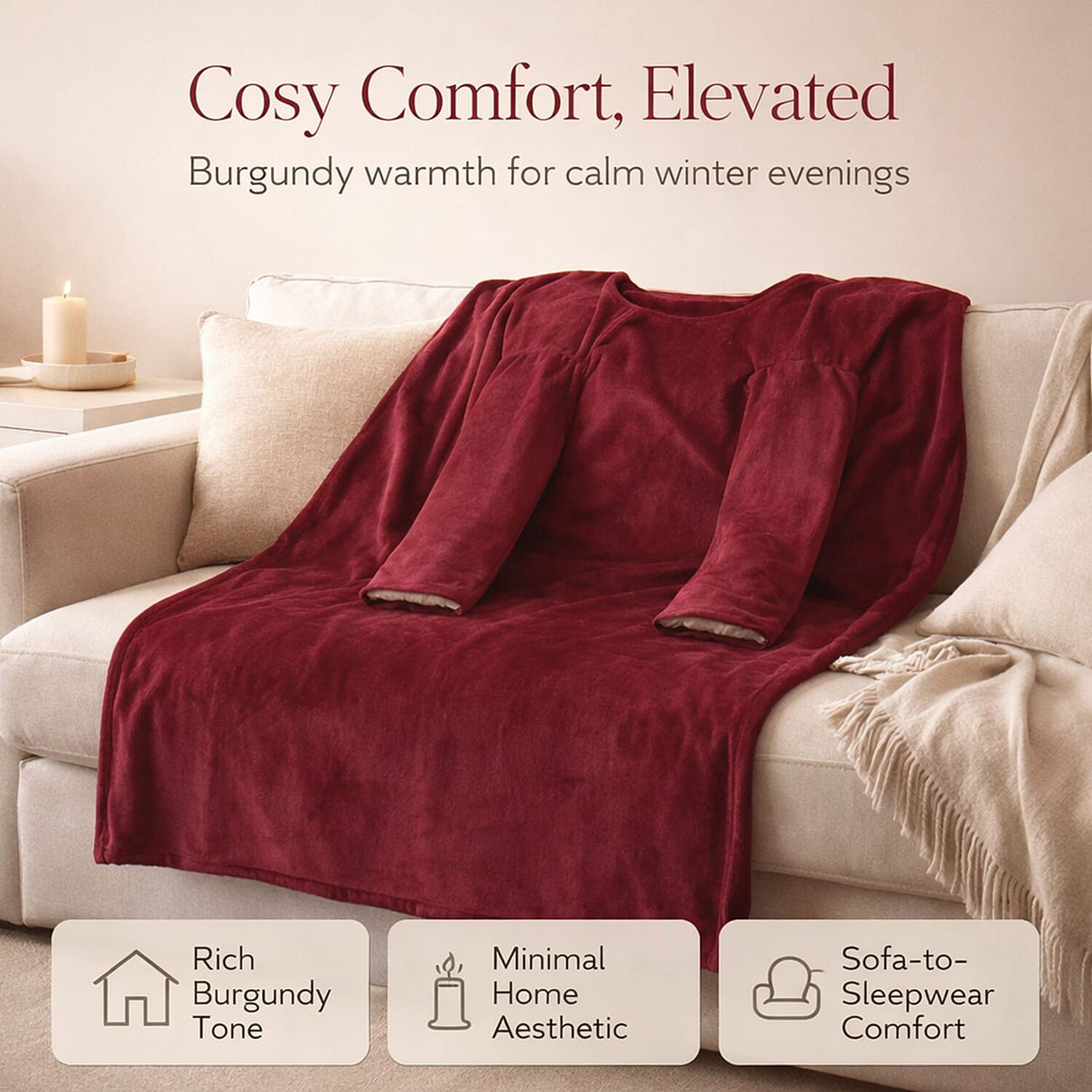 Double-Layer Electric Heated Blanket with Sleeves 7819288 1