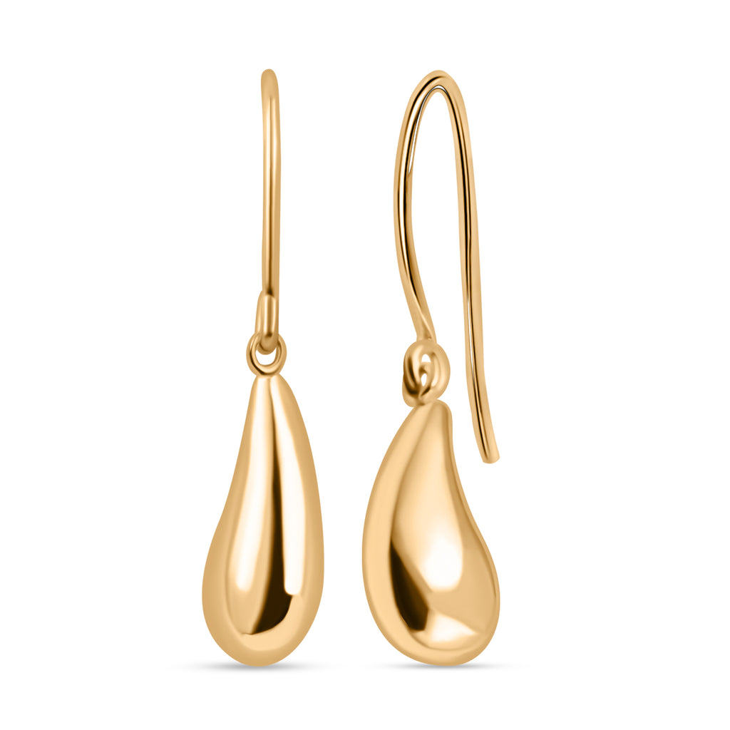 Maestro Collection- Designer Inspired 9K Yellow Gold Teardrop Earring With Hook_7819482