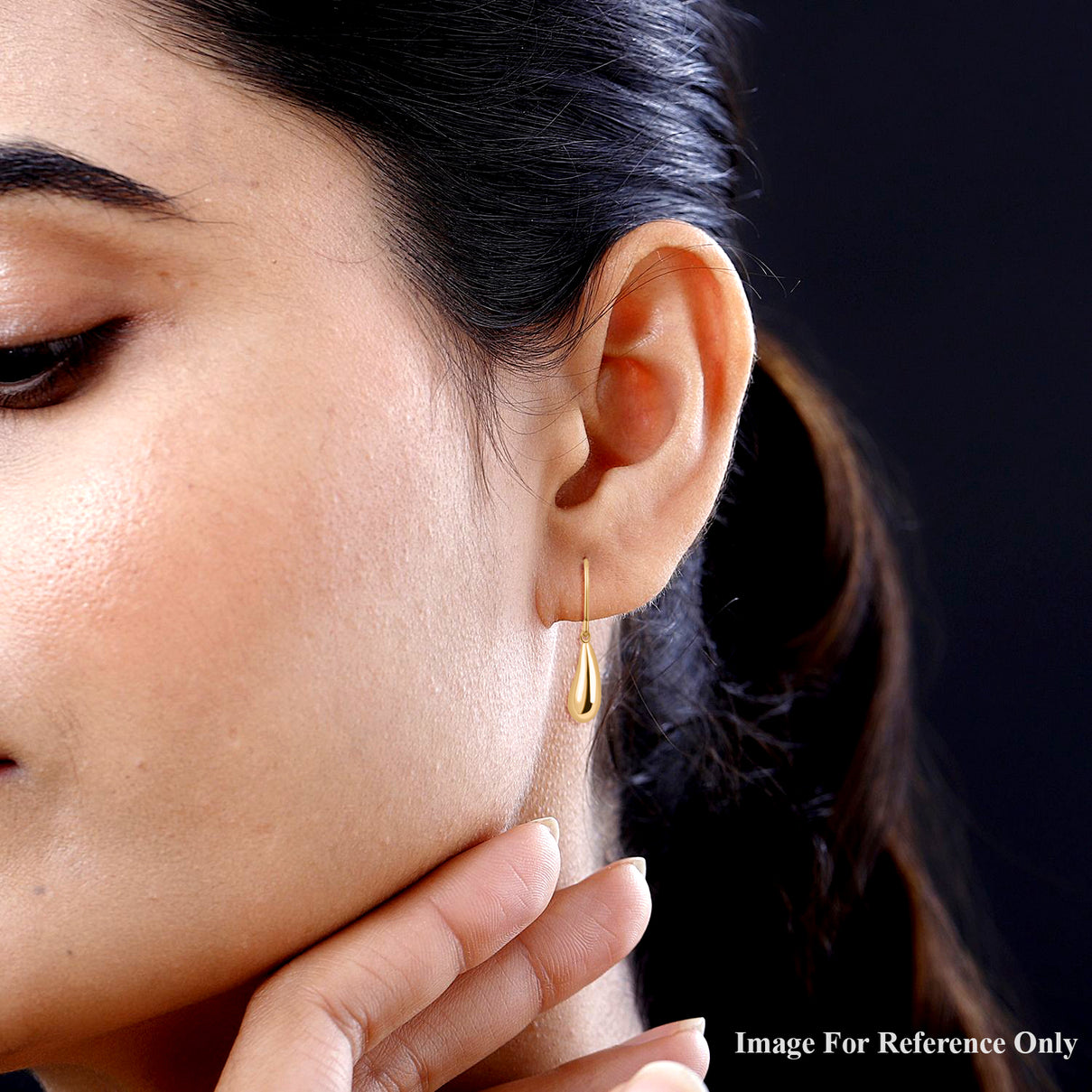 Teardrop Earring With Hook in 9K Yellow Gold 7819482 2