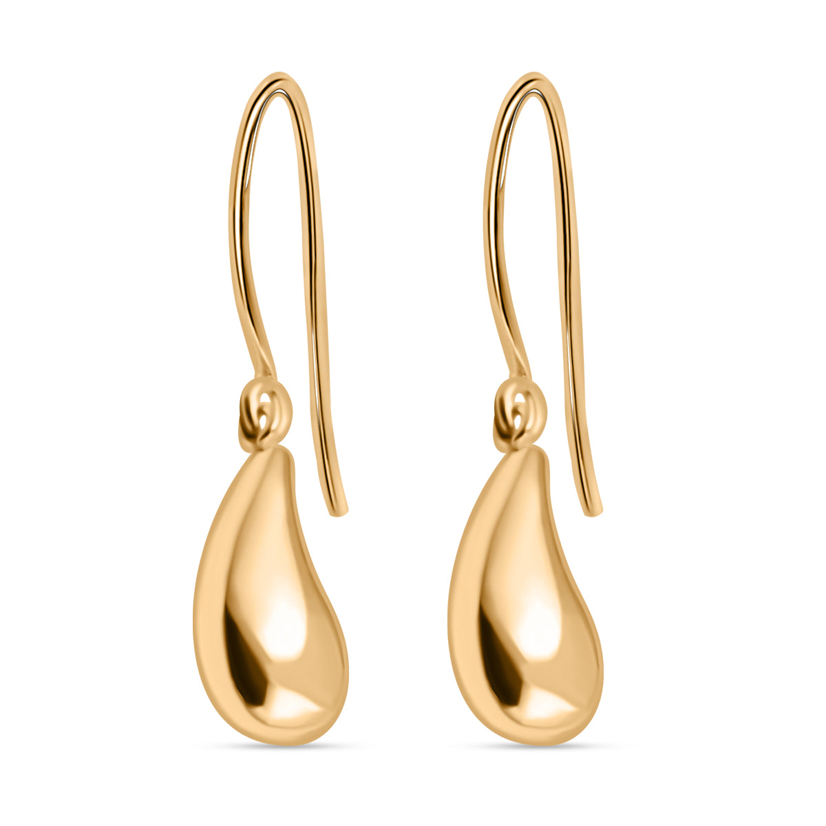 Teardrop Earring With Hook in 9K Yellow Gold 7819482 3
