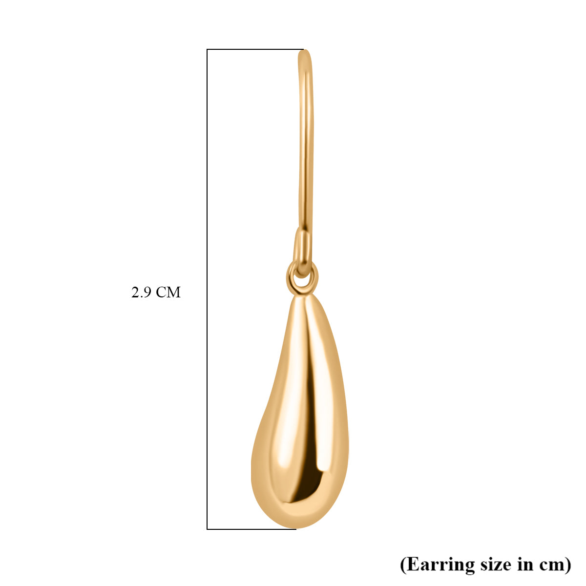 Teardrop Earring With Hook in 9K Yellow Gold 7819482 5
