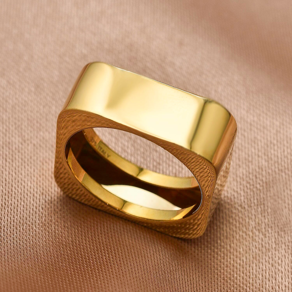 JCK Vegas Closeout Deal- Designer Inspired 9K Yellow Gold Square Statement Ring 7819545 1
