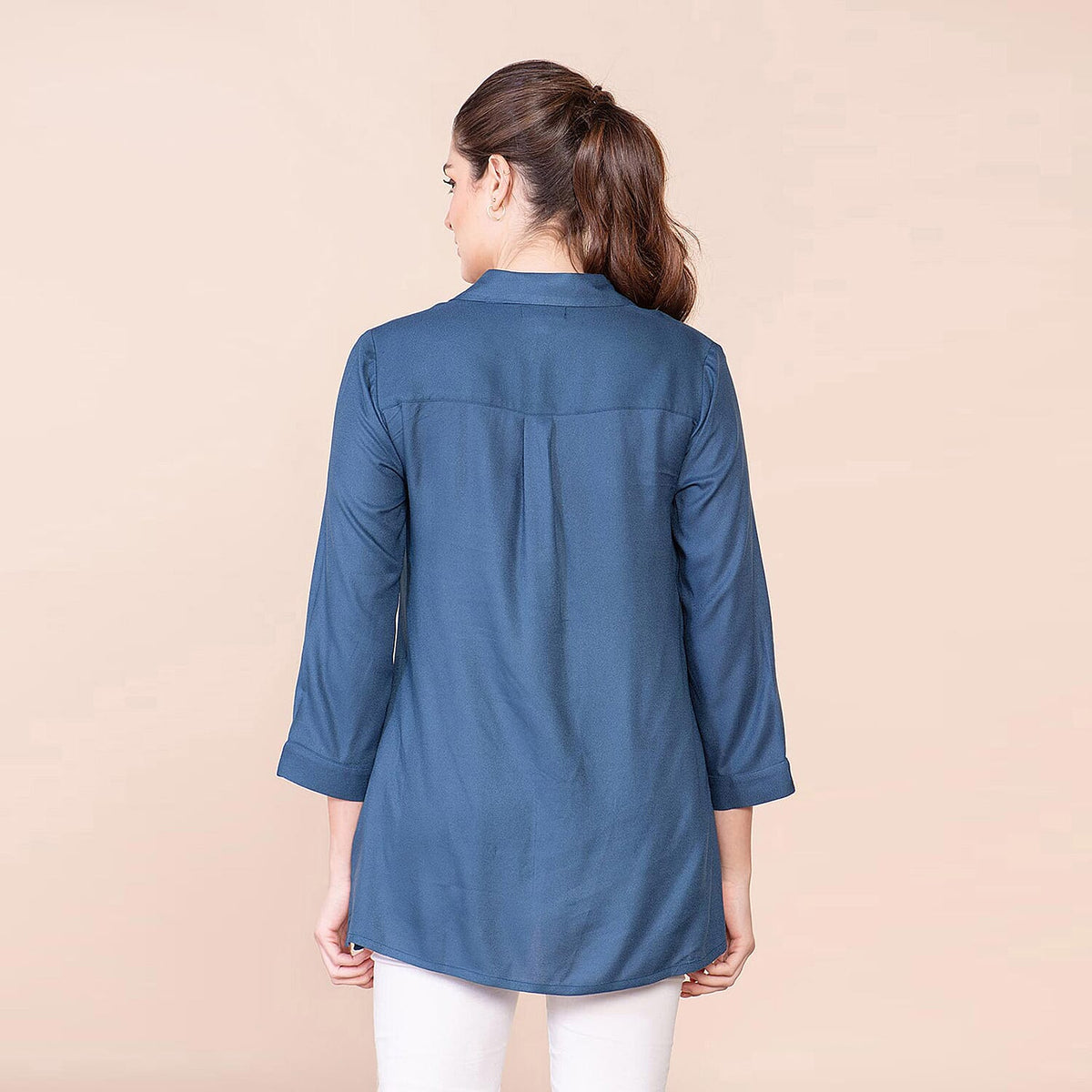 TAMSY V-Neck Super-Soft Women's Top - Teal 7819911 4