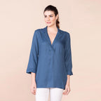 TAMSY 100% Viscose Top (Size 14) - Teal_7819911_4