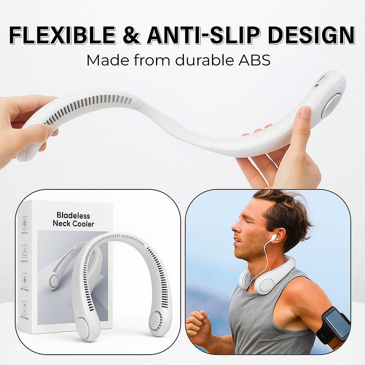 Bladeless Neck Fan â€“ Portable USB Rechargeable Fan for Men and Women 7822619 3