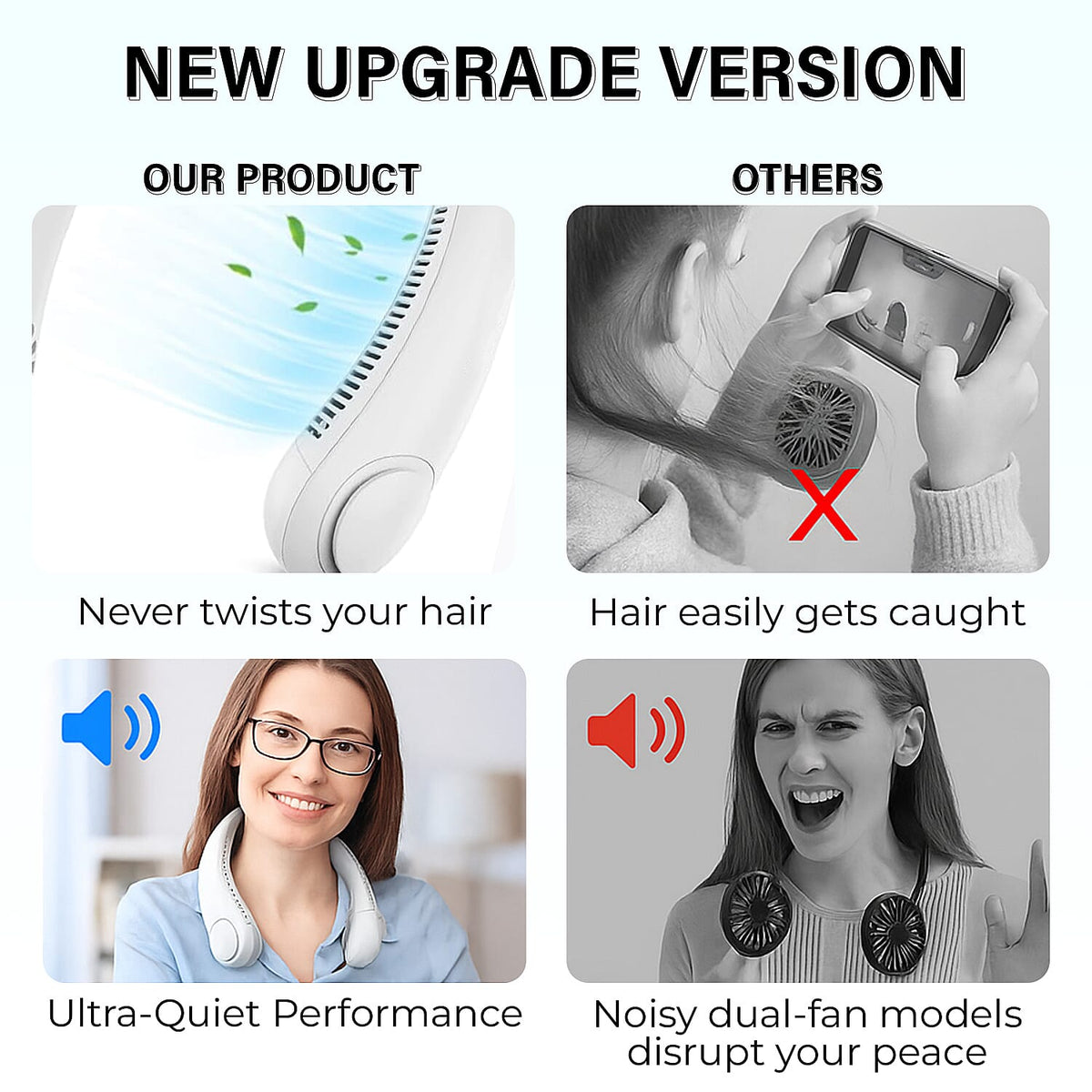 Bladeless Neck Fan â€“ Portable USB Rechargeable Fan for Men and Women 7822619 5
