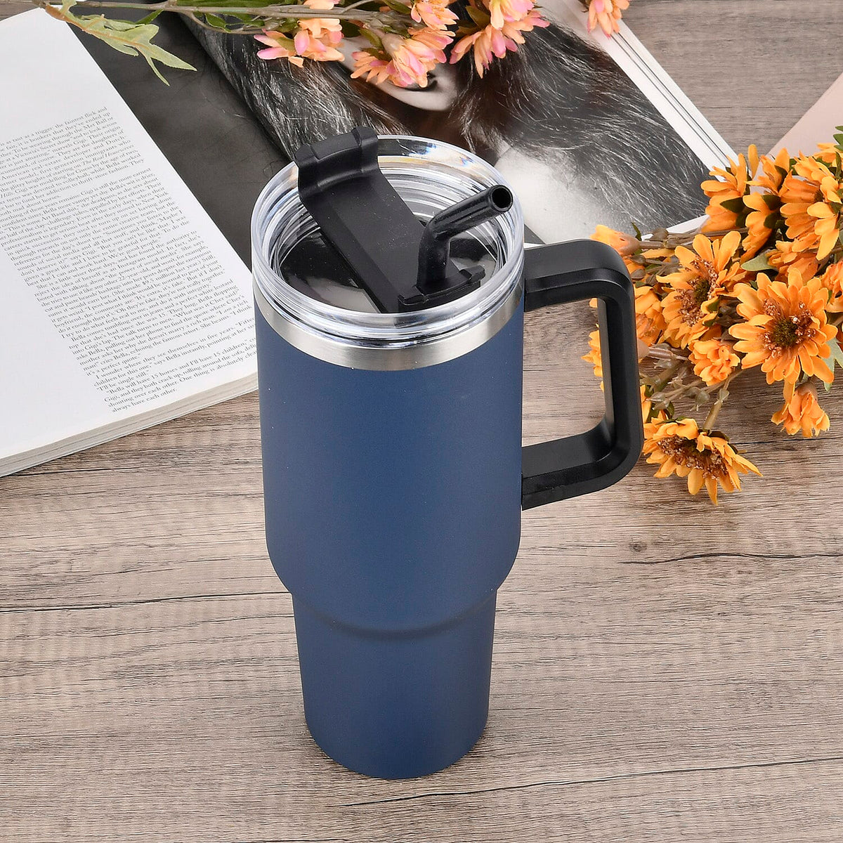 Insulated Steel Tumbler with Straw (1200ml) 7823244 2
