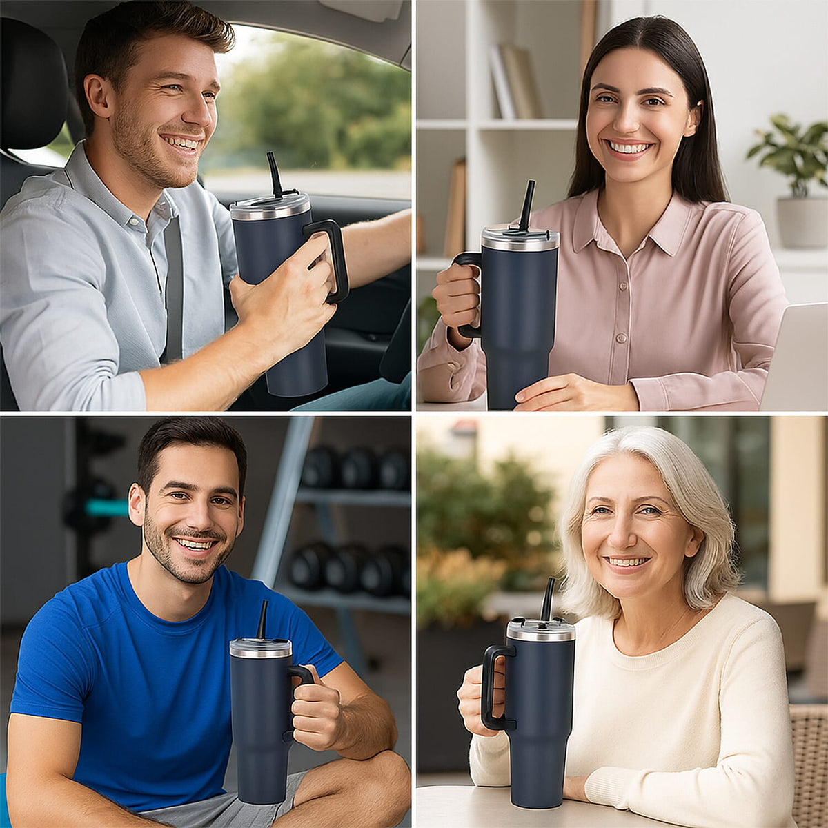 Insulated Steel Tumbler with Straw (1200ml) 7823244 5