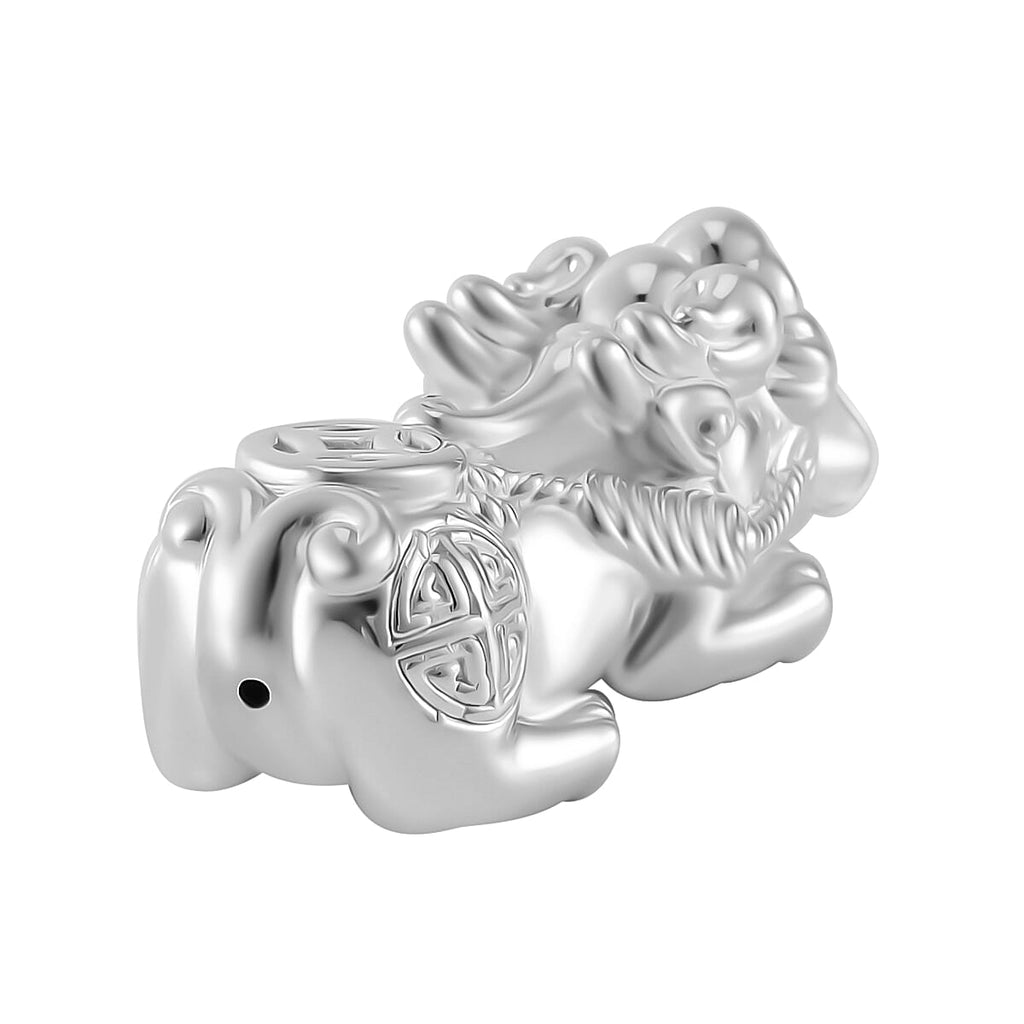 D'Joy Pixiu Pendant in Rhodium Overlay Sterling Silver