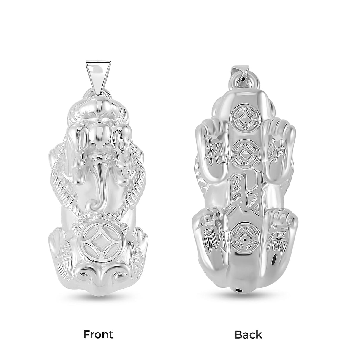 Pixiu Pendant in Rhodium Overlay Sterling Silver 7823290 8