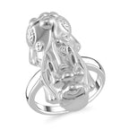 One Time Deal -  Sterling Silver Pixiu Ring in Rhodium Overlay_7823333
