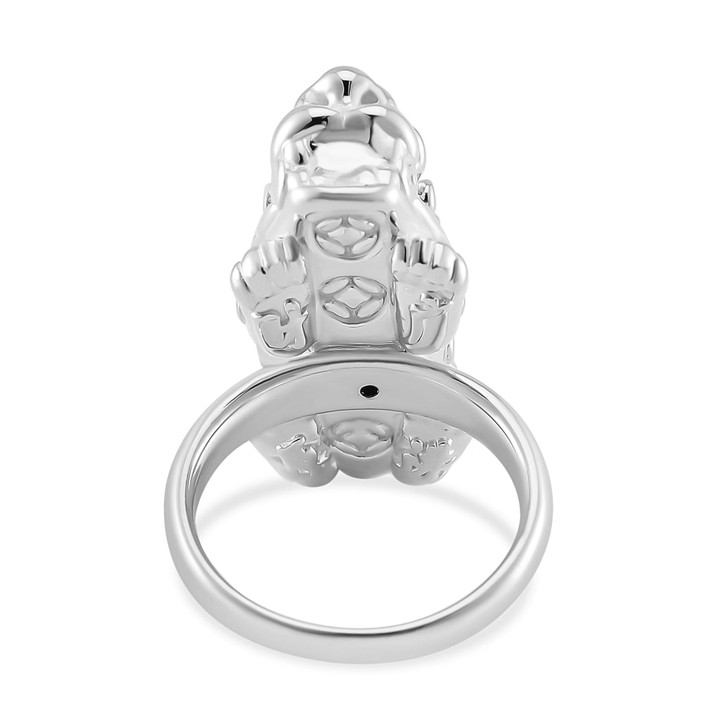One Time Deal -  Sterling Silver Pixiu Ring in Rhodium Overlay_7823333_3