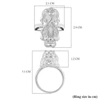 One Time Deal -  Sterling Silver Pixiu Ring in Rhodium Overlay_7823333_4
