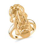 Brand New Pixiu Ring Gold Overlay Sterling Silver_7823343