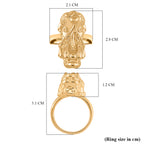 Brand New Pixiu Ring Gold Overlay Sterling Silver_7823343_4
