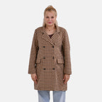 La Marey Checker Coat (Size 12 to 14) - Brown_7823411
