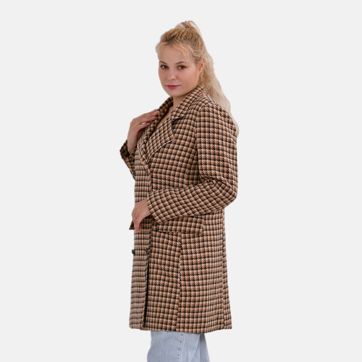 La Marey Checker Coat (Size 12 to 14) - Brown 7823411 4