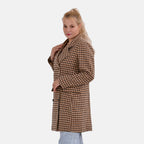 La Marey Checker Coat (Size 12 to 14) - Brown_7823411_3