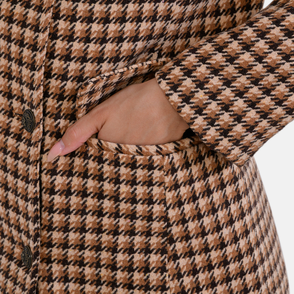 La Marey Checker Coat (Size 12 to 14) - Brown 7823411 6