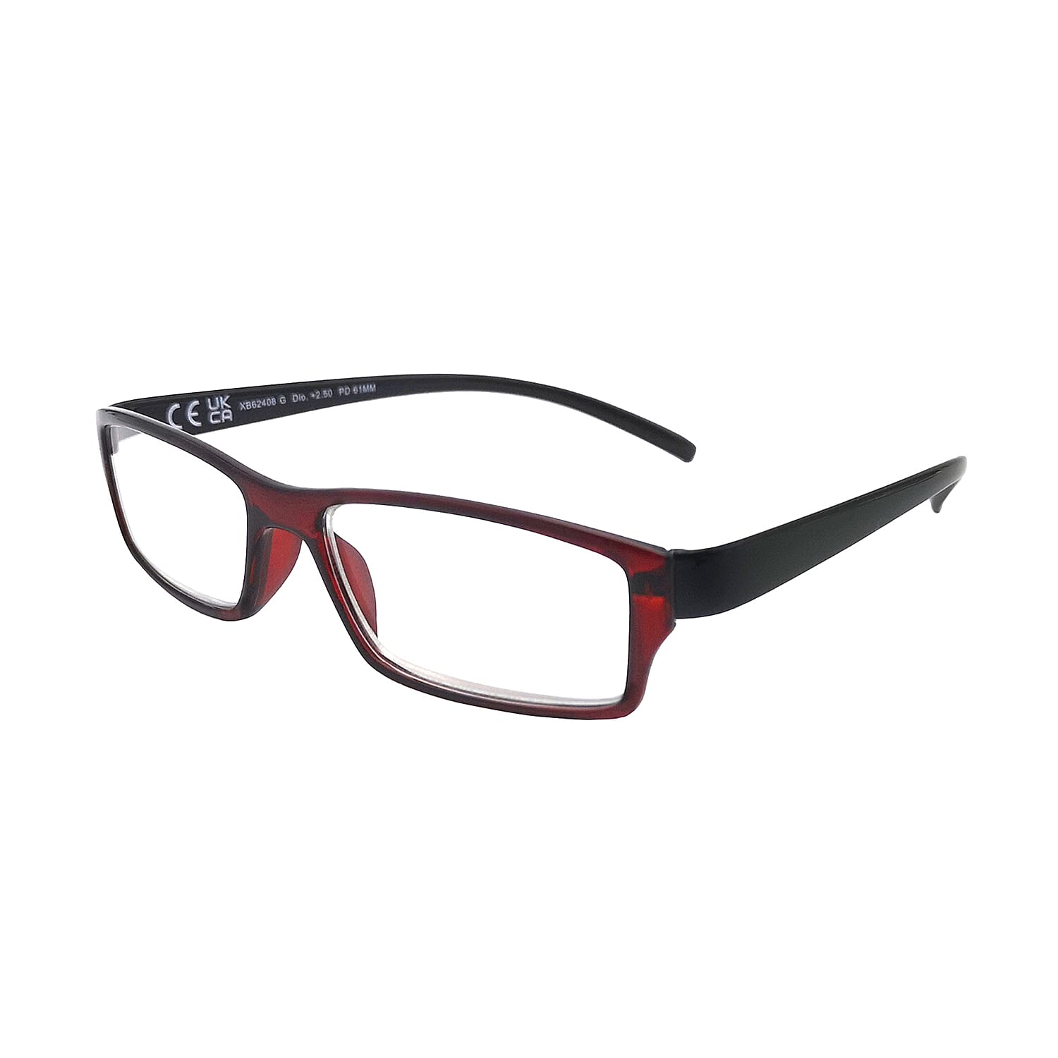 SWISS MADE Blue Light Reading Glass with UV 400 Protection - Red Black (Power - 2) V32526244 0
