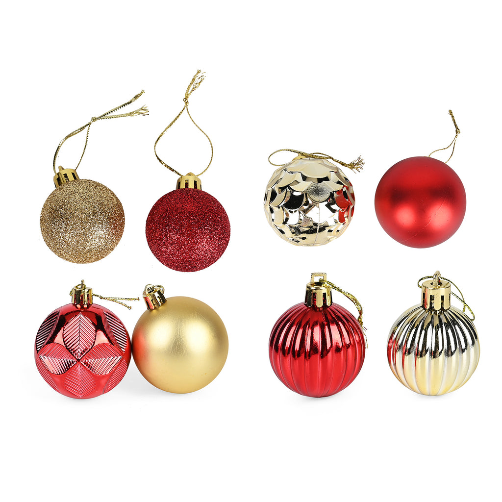 Set of 87 Christmas Balls; Mini multi-colour Christmas decorative hanging balls_7827667
