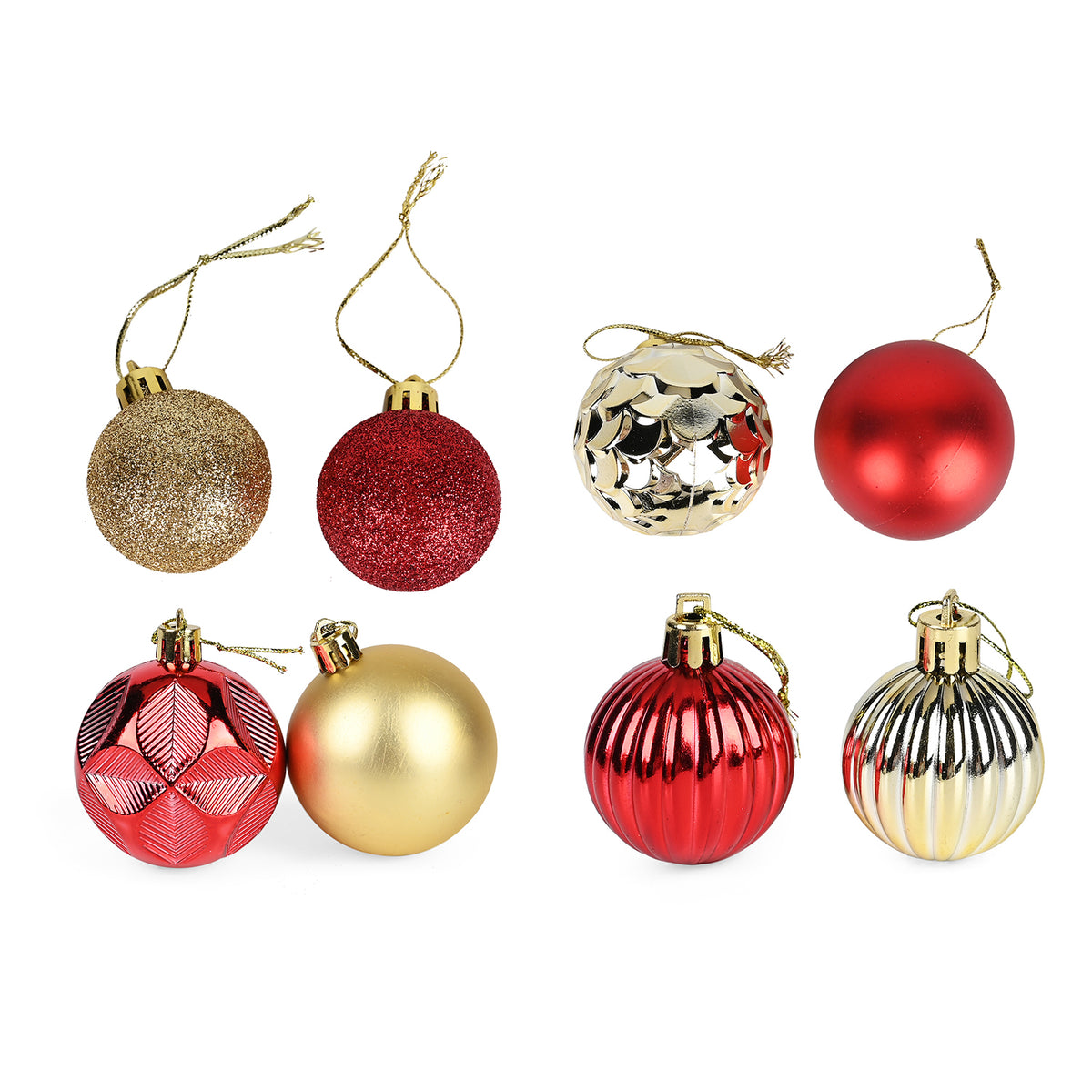Set of 87 Christmas Balls; Mini multi-colour Christmas decorative hanging balls V32539255 0