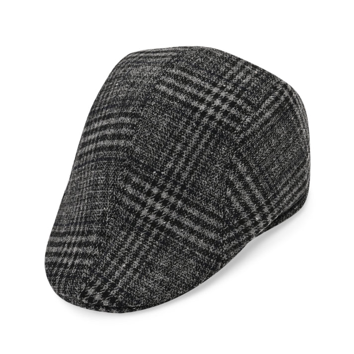 Snapback Vintage Checked Flat Cap (57 cm) - Dark Grey 7827733 1