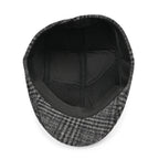 Snapback Vintage Checked Flat Cap (57 cm) - Dark Grey_7827733_5
