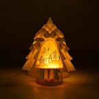 3D Paper Tree Lamp Snowman - White_7828754_11