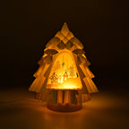 3D Paper Tree Lamp Snowman - White_7828754_2