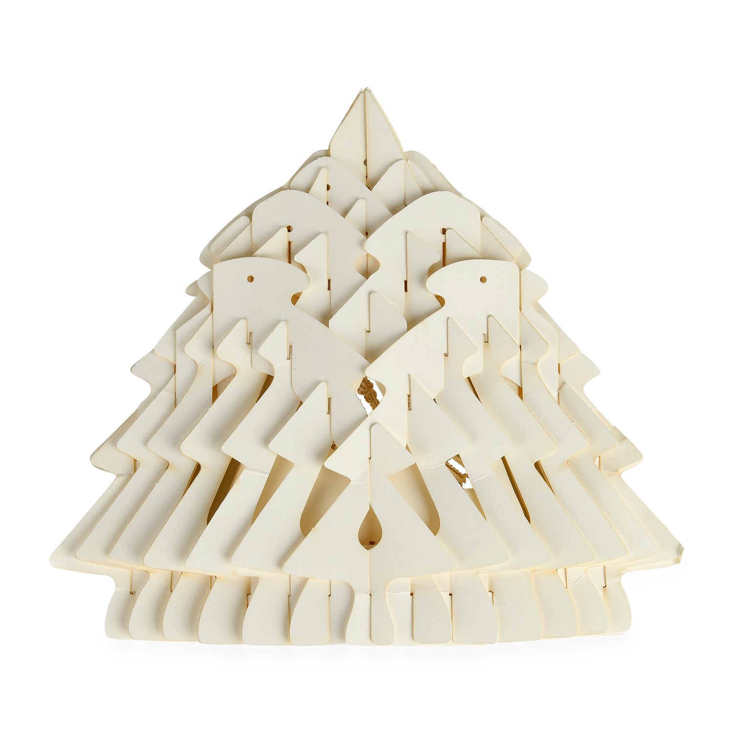 3D Papercut Snowman Lamp with Warm Light V32526490 5