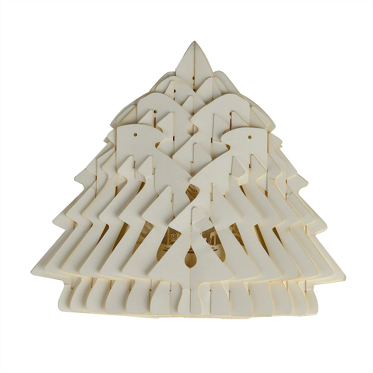 3D Paper Tree Lamp with Merry Christmas - White V32531252 14