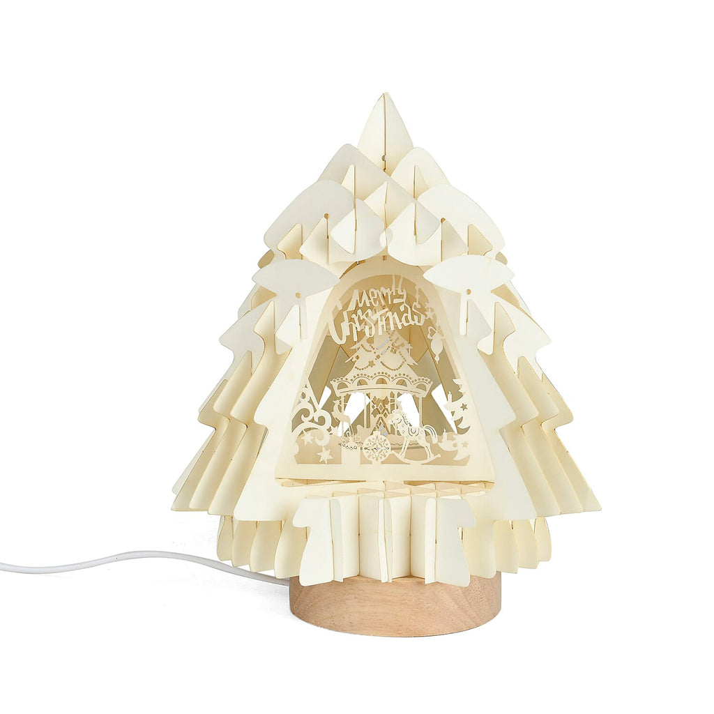 3D Paper Tree Lamp with Merry Christmas - White_7828757_9