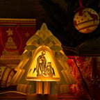 3D Paper Tree Lamp with Birth of Jesus - White_7828758_10