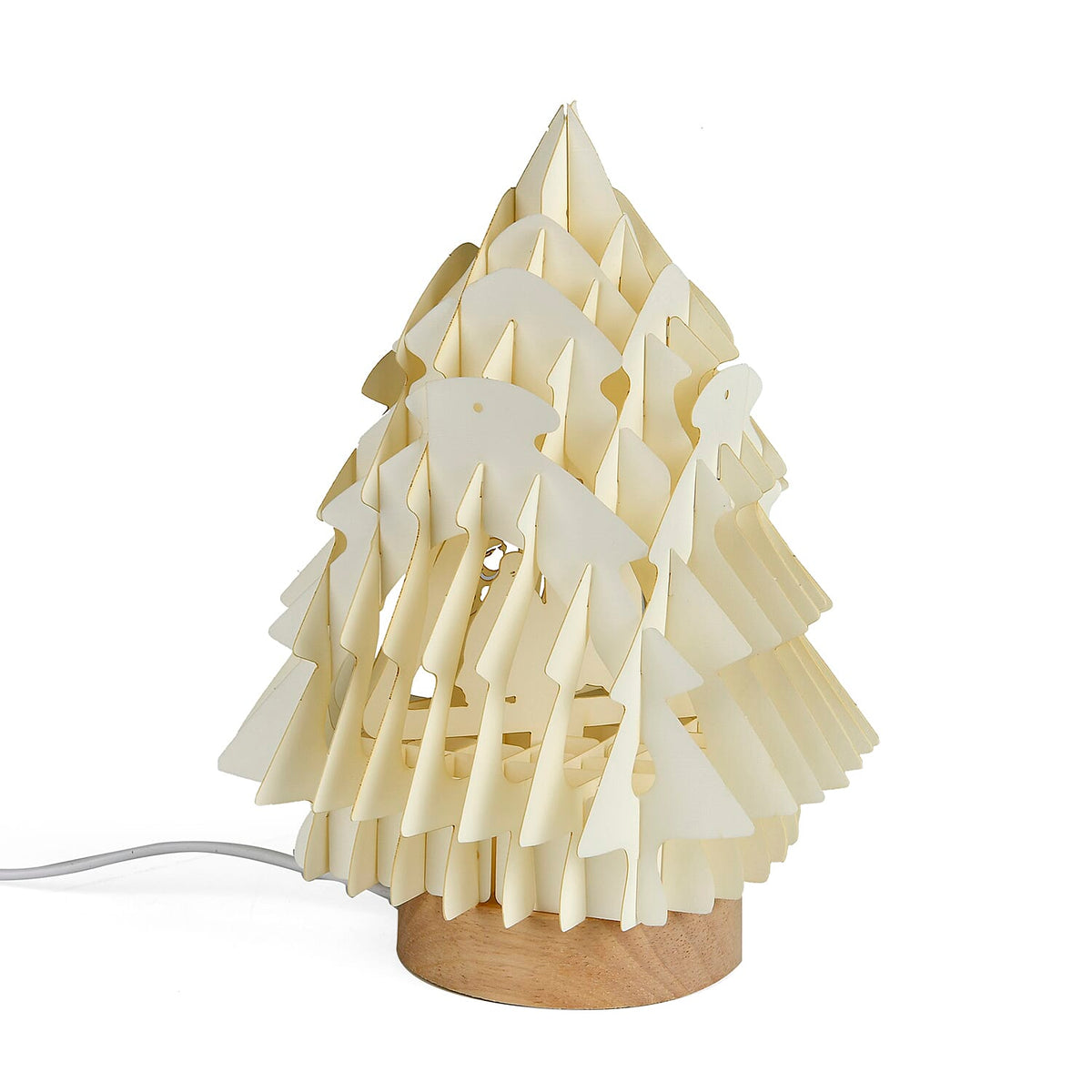 3D Paper Tree Lamp with Nativity Scene V32526856 12