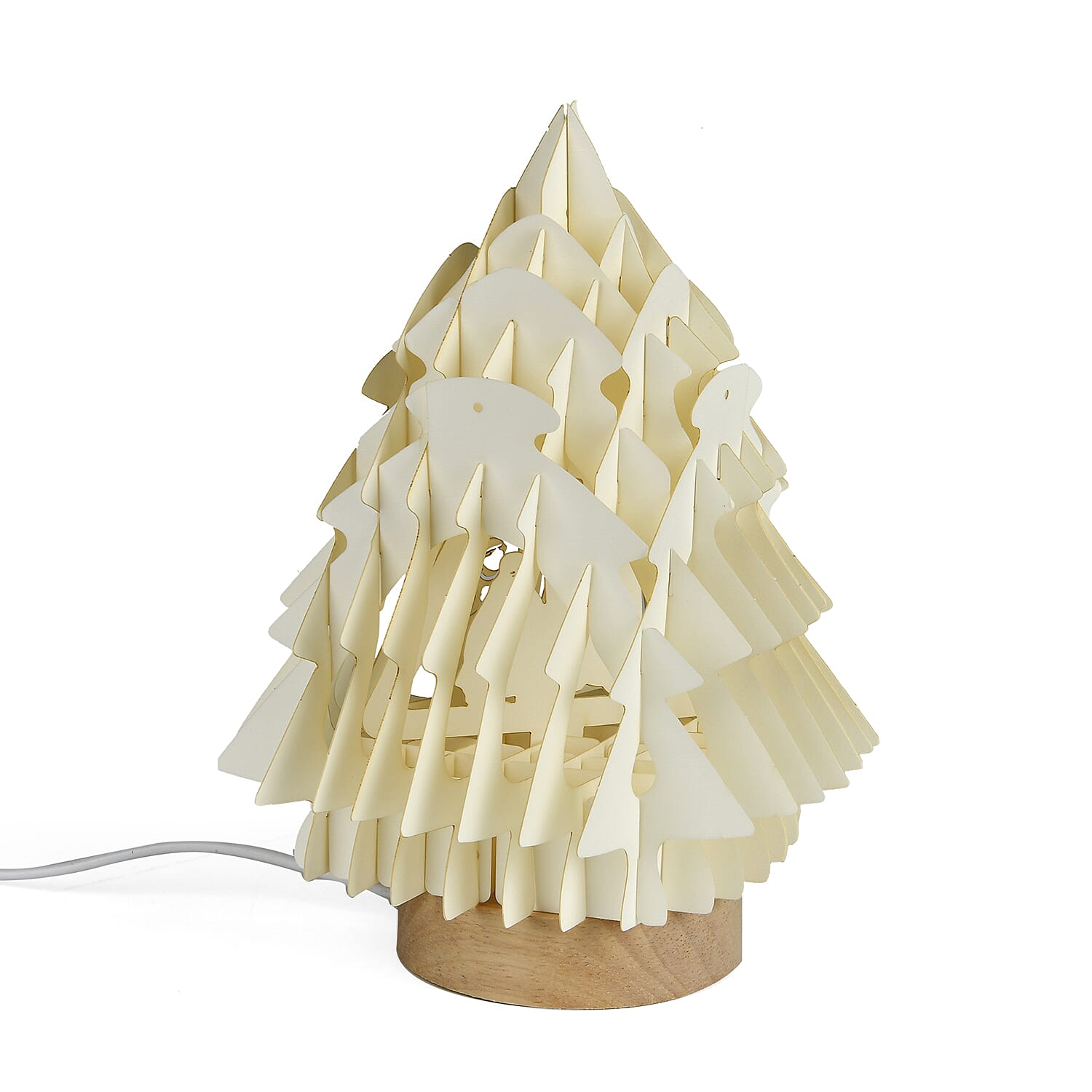 3D Paper Tree Lamp with Nativity Scene V32526856 12
