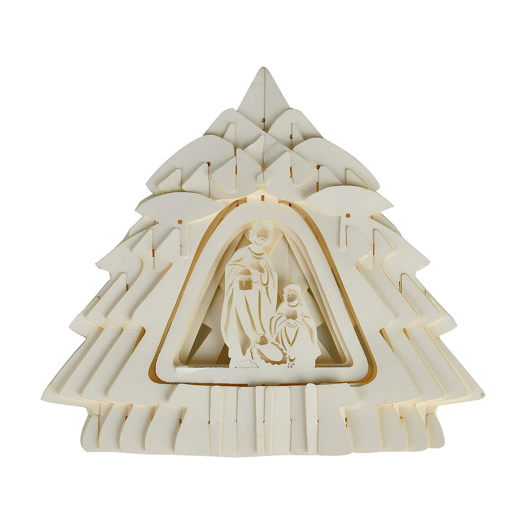 3D Paper Tree Lamp with Birth of Jesus - White_7828758_13