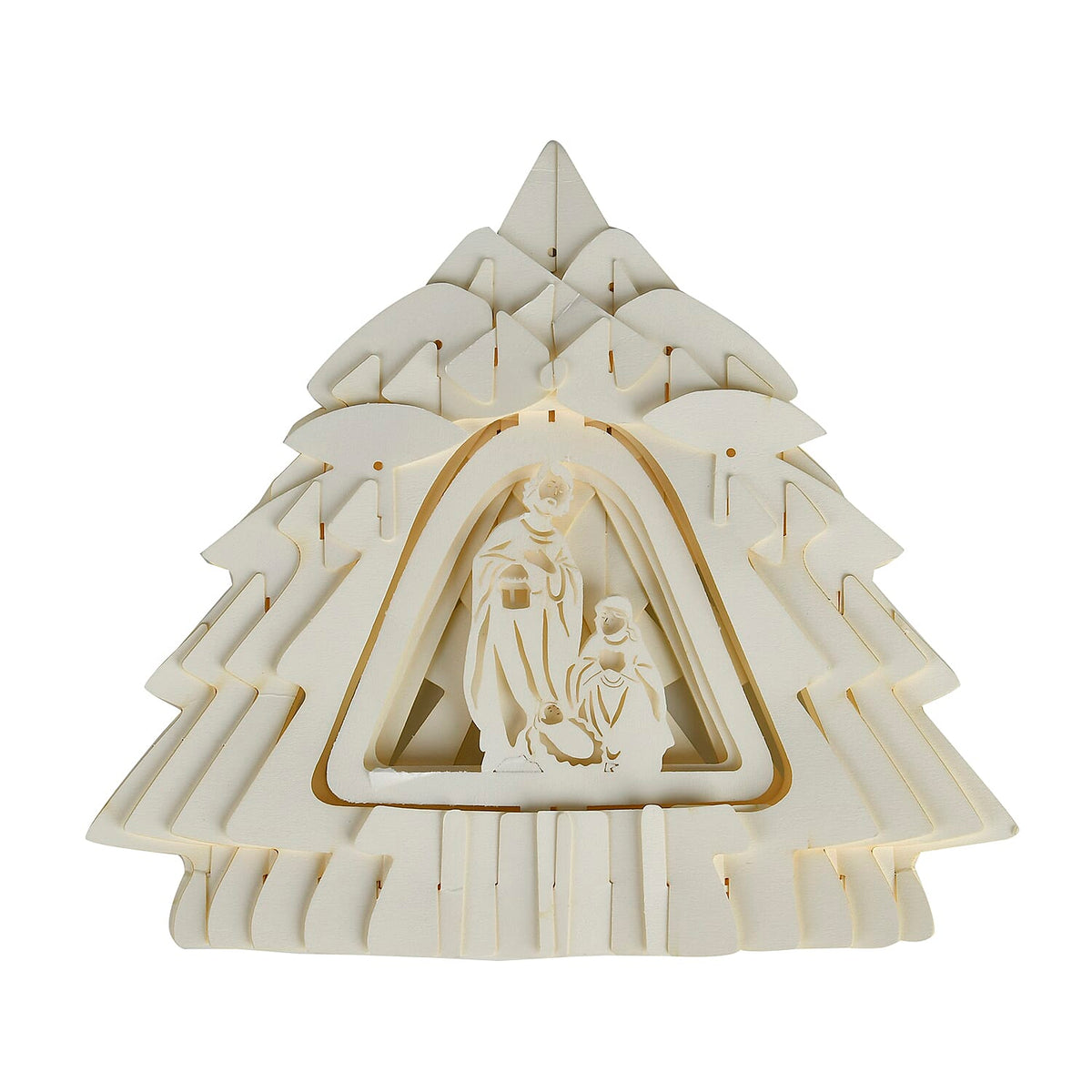 3D Paper Tree Lamp with Nativity Scene V32526856 13