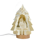 3D Paper Tree Lamp with Birth of Jesus - White_7828758_9