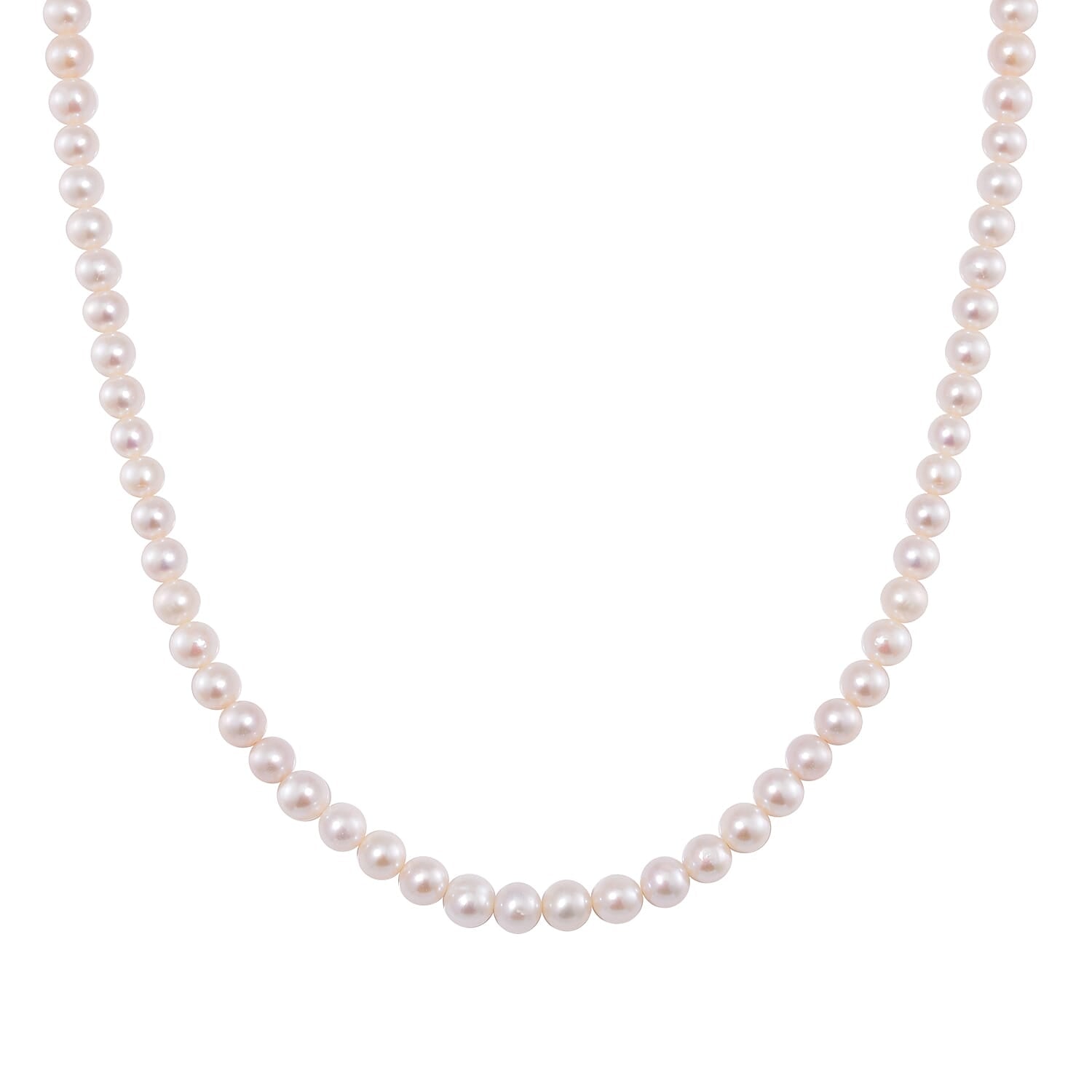 AAA Natural White Edison Pearl Necklace (Size - 20) in Yellow Gold Overlay Sterling Silver 7828984 0